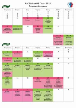 Расписание ГИА-2025